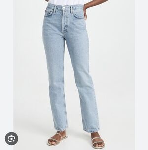 AGOLDE Lana Faded Blue Jeans